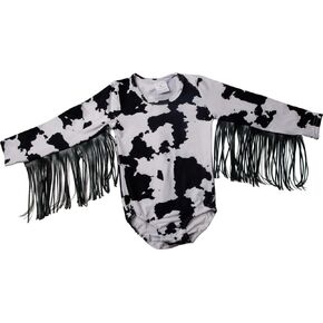 Baby Girl Print Long Sleeve Bodysuit Romper Jumpsuit Outfits