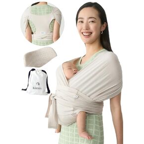 Konny New and Improved Baby Carrier Flex AirMesh Premium Material - Summer Adjustable, Easy to Wear and Wrap Baby Sling, Perfect for Newborn Babies Essentials up to 44 lbs(M-4XL) - Charcoal