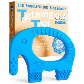 Teething Toys for Babies Age 0 to 12 Months - Baby Elefun 5X Pain Relief Smart Teether - Zero Developmental Delay Silicone Baby Teething Toy Ring - Cute Infant Shower Gift Chew Toy for Babies