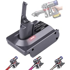 V8 Battery Adapter for Dyson, V8 Adapter fit for Dewalt 20V Battery to Replace for Dyson V8 Battery, Great for Dyson V8 Absolute Cordless V8 Fluffy V8 Animal Vacuum Cleaners (Adapter Only)