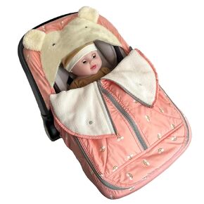 Carseat Cover-Baby Car Seat Cover-Winter Car Seat Covers for Babies,Infant Car Seat Cover Baby Car Seat Cover for Boys & Girls -Keeps Baby Warm and Cozy,2 in 1 Universal Baby Carseat Cover (Black)