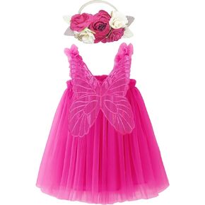 BGFKS Layered Butterfly Tulle Tutu Dress for Baby Girls,Toddler Girl Princess Dress with Flower Headband in Kuwait