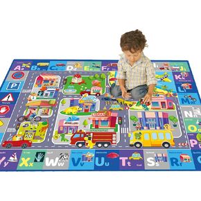 QUOKKA Baby Large Play Mat for Floor Plush - Playmat for Toddlers and Infants - Foldable Care Mat for Playroom - Large Padded Non-Slip Nursery Rug for Babies Crawling and Playing