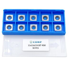 11mm Square with 2"Radius Carbide Inserts Cutters 11×11×2.0mm-R50 Replacement for Woodworking Fits SpiralHelical Planer Cutter Head Lathe Turning Tools, 10pcs
