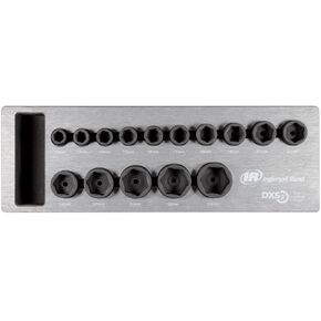 Ingersoll Rand DXSK2M15 DXS2 Drive Hex Metric Impact Socket Set, 15-Piece