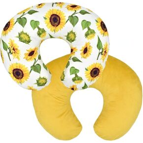 Nursing Pillow Cover Stretchy Pillow Slipcovers for Breastfeeding Moms Two-Sided Design (Sunflower) in Kuwait