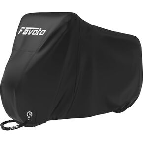 Favoto Bicycle Cover Waterproof Outdoor - Bike Cover for 1 or 2 Bikes Moped Cover Dust Rain Sun UV Protection Windproof for Mountain Road Electric Bike