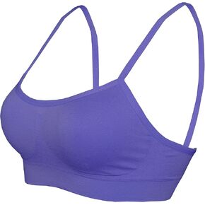 AKAMC Women's Adjustable Straps Sports Bras Medium Support Workout Wirefree Yoga Bra Activewear