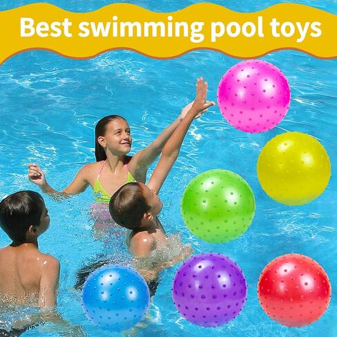 Hymaz 20P Knobby Balls for Kids Toddlers,9 Inch Bouncy Sensory Balls Spiky Massage Stress Balls Sensory Balls Party Favors,Toys Balls for Kids Toddlers,Fun Beach Ball with Pump in Saudi Arabia