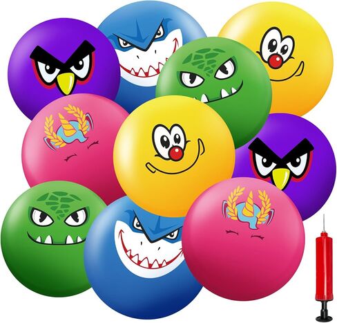 Hymaz 20P Knobby Balls for Kids Toddlers,9 Inch Bouncy Sensory Balls Spiky Massage Stress Balls Sensory Balls Party Favors,Toys Balls for Kids Toddlers,Fun Beach Ball with Pump in Saudi Arabia