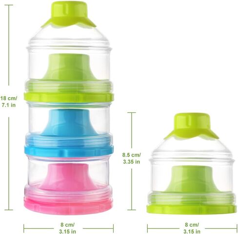 Accmor Baby Formula Dispenser, Non-Spill Stackable Formula Dispenser On The Go, Baby & Kids Snack Containers, Formula Container for Travel, BPA Free in Saudi Arabia