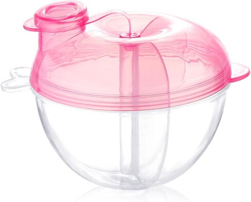 Accmor Baby Formula Dispenser for On-The-Go Feedings, Three-Compartment Non-Spill Formula Container to Go, Snack Milk Powder Dispenser for Traveling with Infant Toddler, Pink in Kuwait
