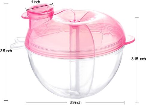 Accmor Baby Formula Dispenser for On-The-Go Feedings, Three-Compartment Non-Spill Formula Container to Go, Snack Milk Powder Dispenser for Traveling with Infant Toddler, Pink in Kuwait