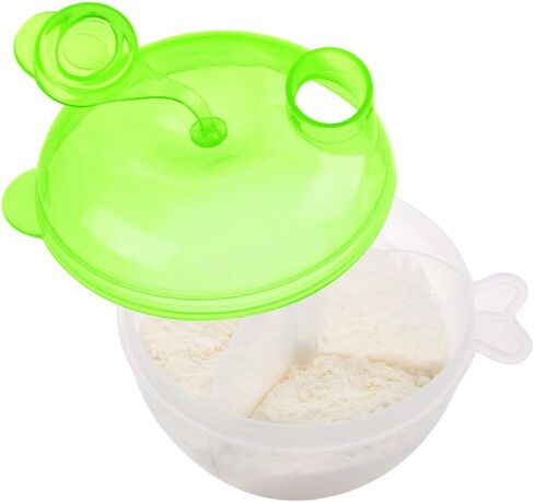 Accmor Baby Formula Dispenser for On-The-Go Feedings, Three-Compartment Non-Spill Formula Container to Go, Snack Milk Powder Dispenser for Traveling with Infant Toddler, Pink in Kuwait