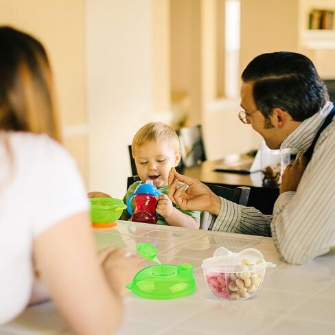 Accmor Baby Formula Dispenser for On-The-Go Feedings, Three-Compartment Non-Spill Formula Container to Go, Snack Milk Powder Dispenser for Traveling with Infant Toddler, Pink in Kuwait