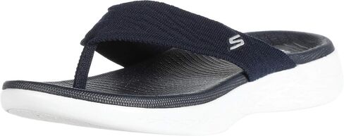 Skechers Women's On-The-go 600 Sunny Flip-Flop, Navy, 10 in Saudi Arabia
