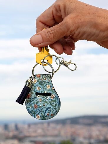 Americana Neoprene AirTag Case Keychain - Patriotic Red, White, and Blue Design, Compatible with Apple AirTag for Keys & Wallets - Anti-Scratch GPS Tracker Holder with Ring and Clip in Kuwait