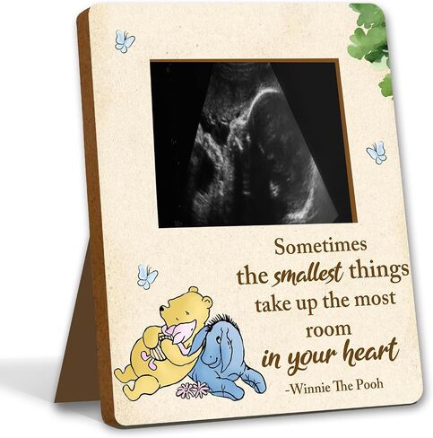 Winnie Pregnancy Milestone Keepsake & Ultrasound Picture Frame - Baby Shower Sign & Decor - Gifts for Gender Reveal in Saudi Arabia