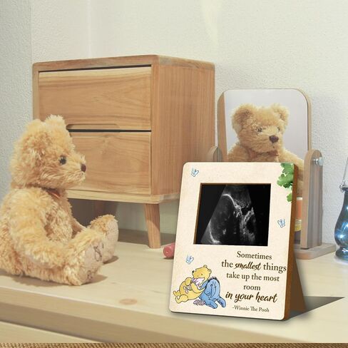 Winnie Pregnancy Milestone Keepsake & Ultrasound Picture Frame - Baby Shower Sign & Decor - Gifts for Gender Reveal in Saudi Arabia