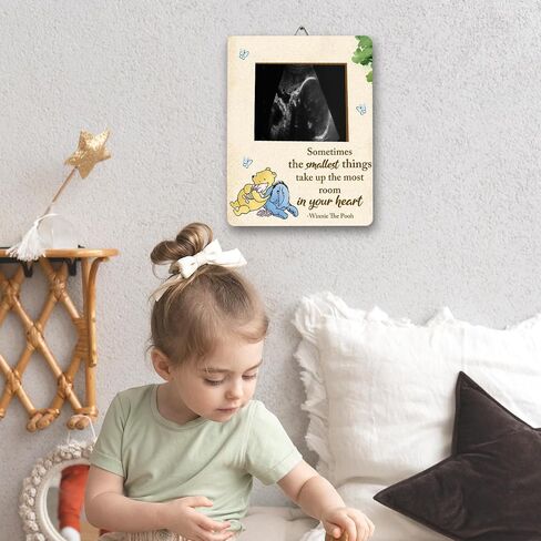 Winnie Pregnancy Milestone Keepsake & Ultrasound Picture Frame - Baby Shower Sign & Decor - Gifts for Gender Reveal in Saudi Arabia