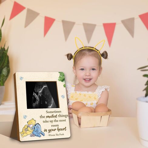 Winnie Pregnancy Milestone Keepsake & Ultrasound Picture Frame - Baby Shower Sign & Decor - Gifts for Gender Reveal in Saudi Arabia