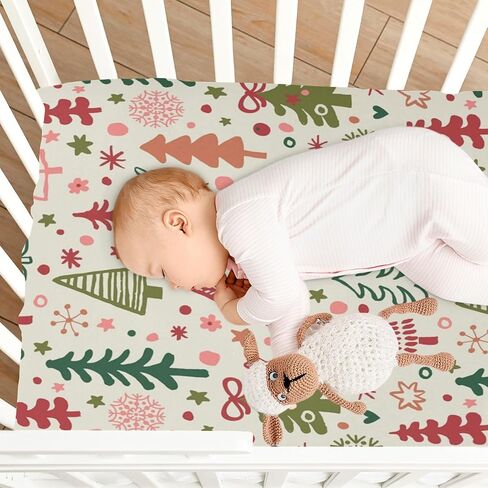 Crib Sheet, Unisex Crib Sheet, Soft and Comfortable for Standard Crib and Toddler Mattress, Christmas Tree in Saudi Arabia