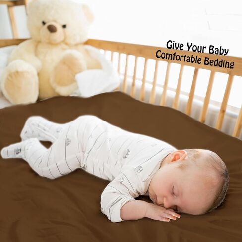 Ersmak 2 Pack Satin Crib Sheets for Baby, Silky Comfy Breathable Crib Sheets for Standard Crib and Toddler Mattresses (Sage Green, 28 x 52 x 9 in) in Kuwait