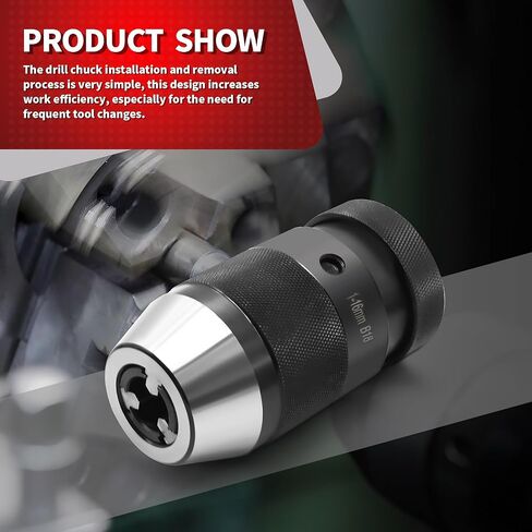 Super Heavy Duty 1/32"-5/8" B18 Drill Chuck with R8 Shank Adapter Precision Integrated Keyless Drill Chuck in Saudi Arabia