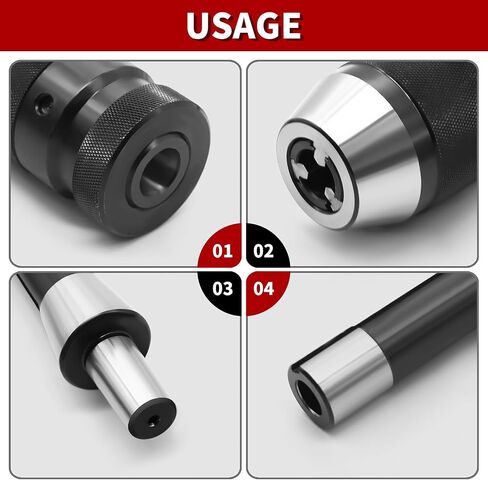 Super Heavy Duty 1/32"-5/8" B18 Drill Chuck with R8 Shank Adapter Precision Integrated Keyless Drill Chuck in Saudi Arabia