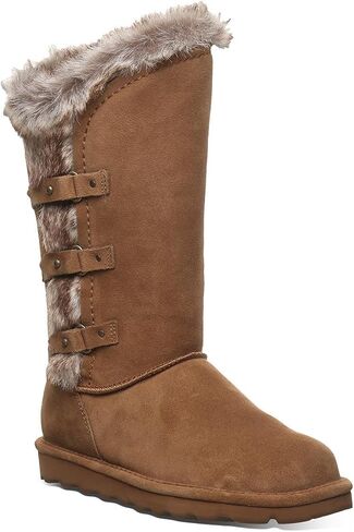 BEARPAW Women's Emery Classic Suede Slip on Winter Boot Snow in Saudi Arabia