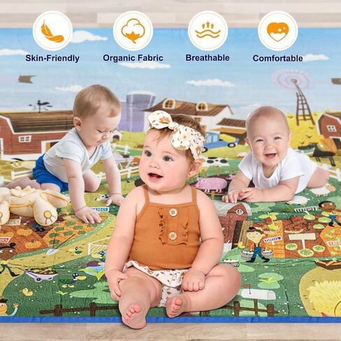 Premium Baby Playpen with Mat, 71x60 Inches Extra Large Playpen for Babies and Toddlers, Indoor & Outdoor Activity Center, Safety Baby Play Pen with Gate Prints in Saudi Arabia