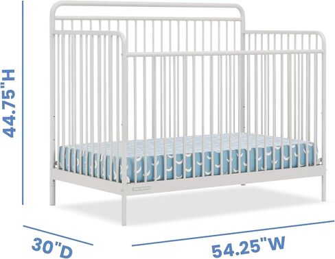 Delta Children Farmhouse 6-in-1 Convertible Crib - Greenguard Gold Certified, Textured White in Saudi Arabia
