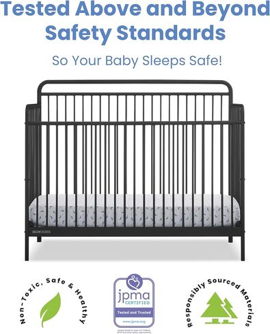 Delta Children Farmhouse 6-in-1 Convertible Crib - Greenguard Gold Certified, Textured White in Saudi Arabia