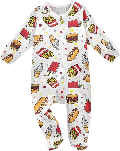 Dussdil Baby One-Piece Footies Newborn Rompers Pajamas Cotton Footed Pjs for Sleep Play Boys Girls in Saudi Arabia