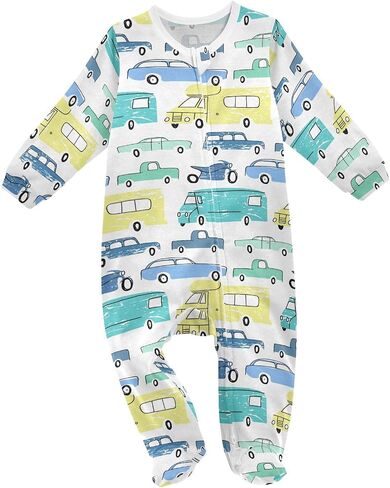 Dussdil Baby One-Piece Footies Newborn Rompers Pajamas Cotton Footed Pjs for Sleep Play Boys Girls in Saudi Arabia