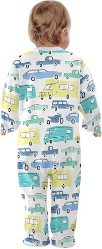 Dussdil Baby One-Piece Footies Newborn Rompers Pajamas Cotton Footed Pjs for Sleep Play Boys Girls in Saudi Arabia