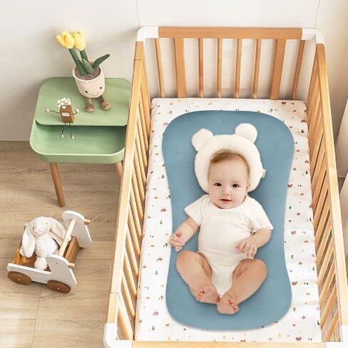 Muslin Baby Lounger Cover Organic Cotton Removable Slipcover Fits Infant Lounger Pillow Soft Comfortable Newborn Padded Lounger Cover Floor Seat Cover for Boys and Girls (Brown) in Saudi Arabia