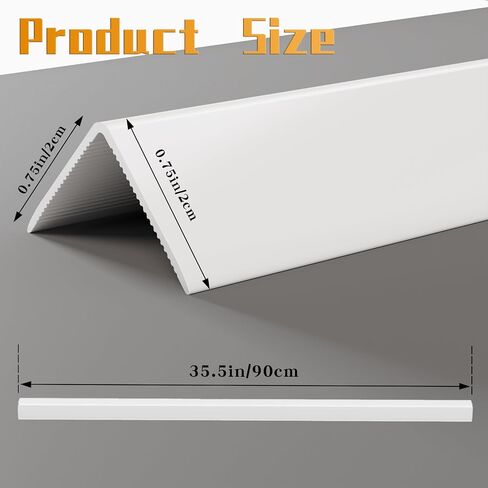 5 Pcs Aluminum Wall Corner Protector L Molding Corner Guards Wall Edge Trim for Walls Door Window Cabinets Fireplaces Marble Tile Edge 35.5" x 0.75" (Black) in Saudi Arabia