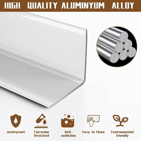5 Pcs Aluminum Wall Corner Protector L Molding Corner Guards Wall Edge Trim for Walls Door Window Cabinets Fireplaces Marble Tile Edge 35.5" x 0.75" (Black) in Saudi Arabia