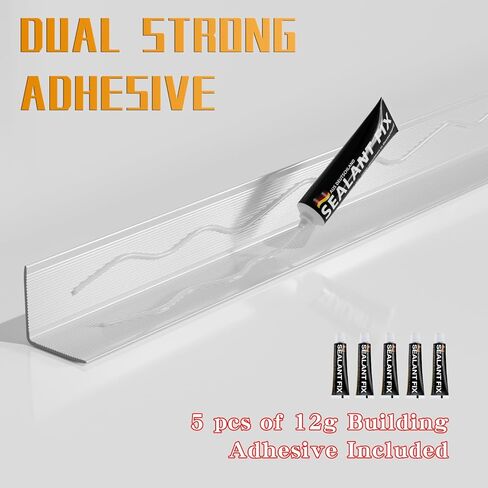 5 Pcs Aluminum Wall Corner Protector L Molding Corner Guards Wall Edge Trim for Walls Door Window Cabinets Fireplaces Marble Tile Edge 35.5" x 0.75" (Black) in Saudi Arabia