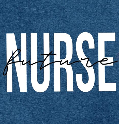 Future Nurse Shirt Women Nursing School Tshirt Nurse Life T-Shirt Casual Short Sleeve Tee Tops in Saudi Arabia