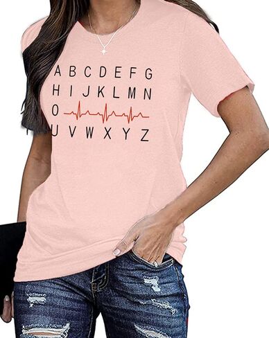 Future Nurse Shirt Women Nursing School Tshirt Nurse Life T-Shirt Casual Short Sleeve Tee Tops in Saudi Arabia