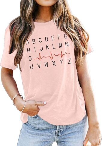 Future Nurse Shirt Women Nursing School Tshirt Nurse Life T-Shirt Casual Short Sleeve Tee Tops in Saudi Arabia