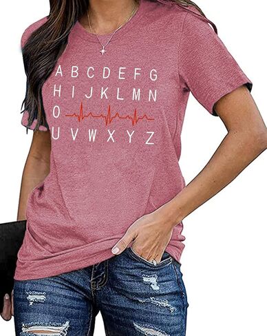 Future Nurse Shirt Women Nursing School Tshirt Nurse Life T-Shirt Casual Short Sleeve Tee Tops in Saudi Arabia