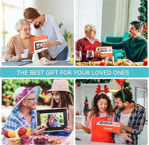 7 Inch Digital Picture Frame WiFi Digital Photo Frame, IPS HD Touch Screen Smart Photo Frame, 16GB Storage, Auto-Rotate, Easy Setup, Share Photos/Videos via Uhale App from Anywhere in Saudi Arabia