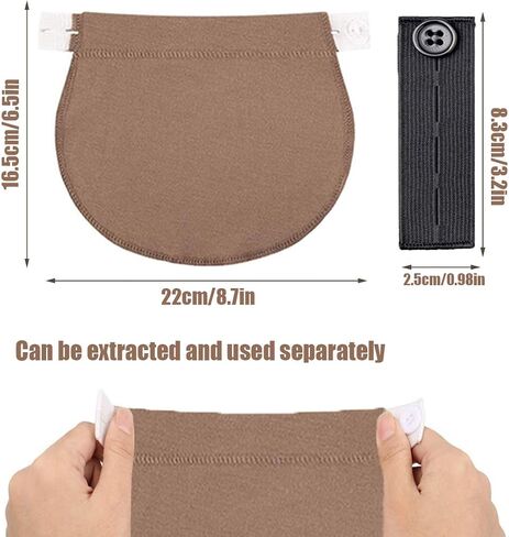 8 Pieces Maternity Pants Extender Adjustable Pant Button Extenders Elastic Waistband Extender (Cotton) in Saudi Arabia