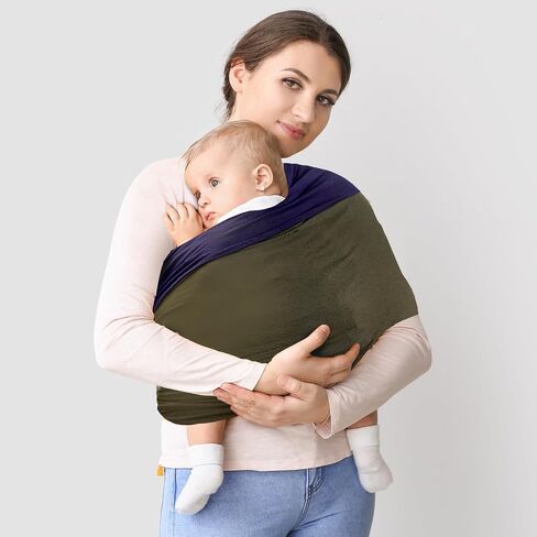 Baby Wrap Carrier, Unisex Baby Carrier, Lightweight & Ultra Soft, Easy to Wear Baby Wrap, Perfect for Newborn Toddlers in Kuwait
