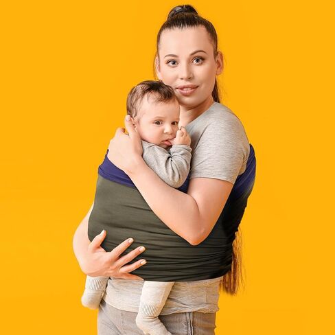 Baby Wrap Carrier, Unisex Baby Carrier, Lightweight & Ultra Soft, Easy to Wear Baby Wrap, Perfect for Newborn Toddlers in Kuwait