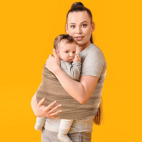 Baby Wrap Carrier, Unisex Baby Carrier, Lightweight & Ultra Soft, Easy to Wear Baby Wrap, Perfect for Newborn Toddlers in Kuwait