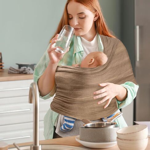 Baby Wrap Carrier, Unisex Baby Carrier, Lightweight & Ultra Soft, Easy to Wear Baby Wrap, Perfect for Newborn Toddlers in Kuwait